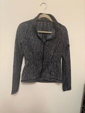Lululemon Define Jacket Size 8 Dramatic Static Black White Space Dye Luon